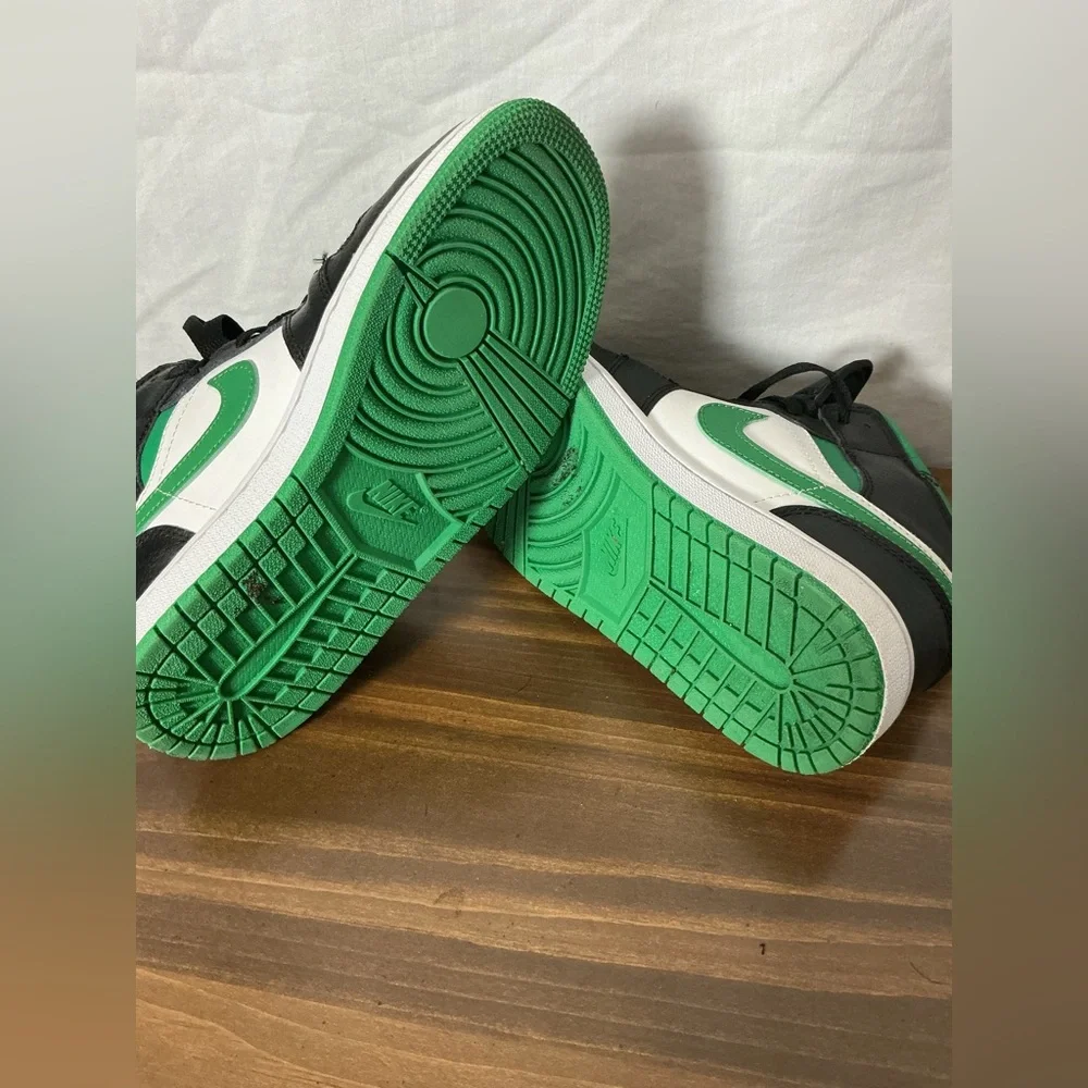 Jordan Black and Green Sneakers